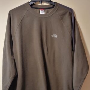 The North Face Fleece Pullover Mens XL Brown Long Sleeve Crewneck Outdoor Sweats